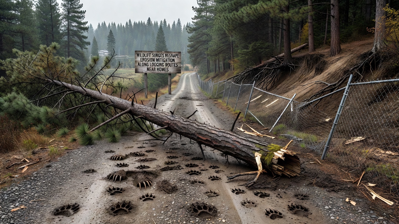 Wildlife Population Increases Prompt Adjustments in Erosion Control Along Logging Access Routes Near Residences