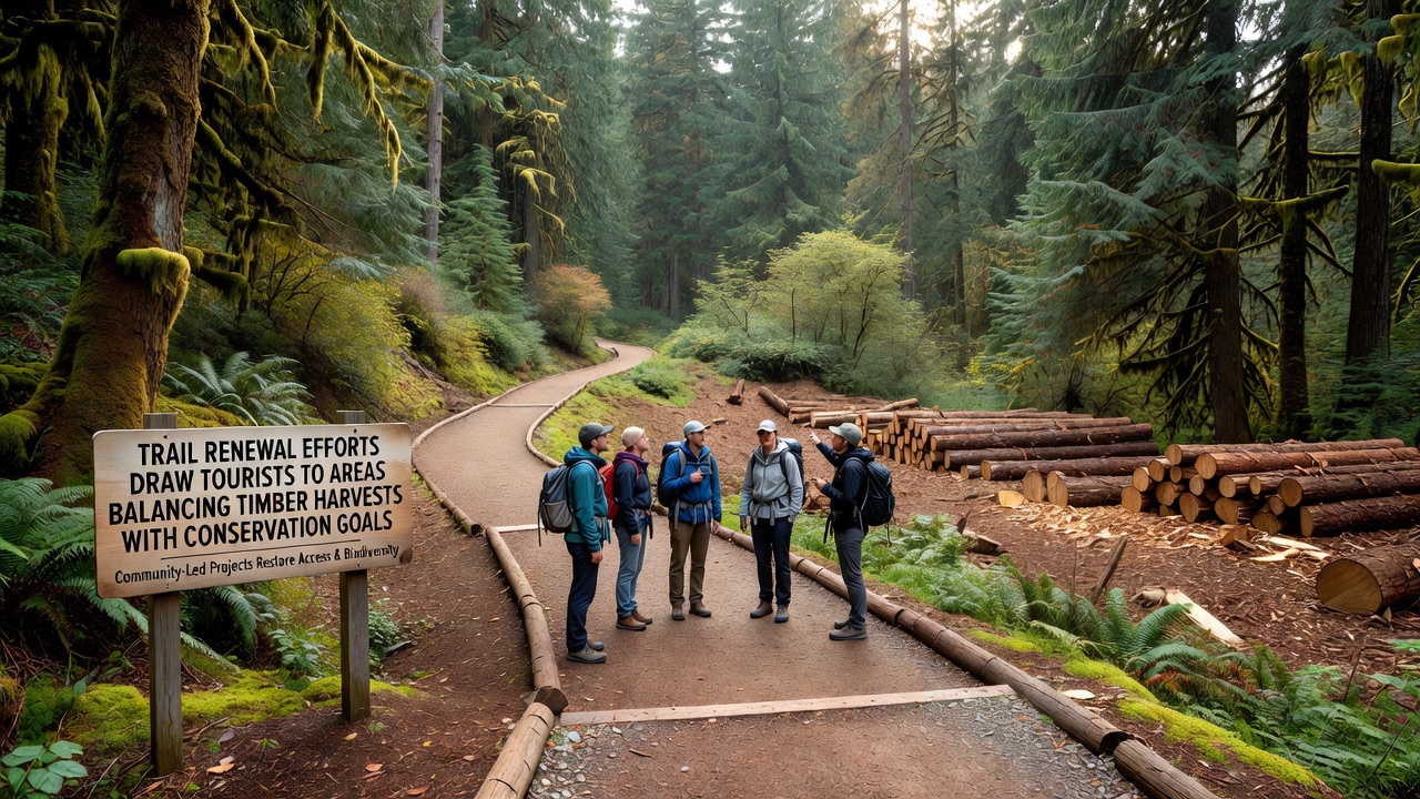 Trail Renewal Projects Lure Tourists to Forests Where Timber Harvesting Meets Conservation Objectives
